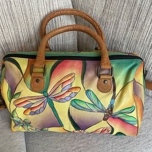 Anuschka Leather Handbag - Zip Around Satchel - 8039